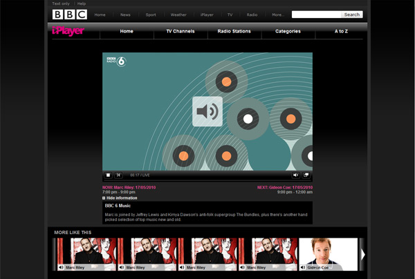 bbc live audio Live audio stream of BBC 6 Music